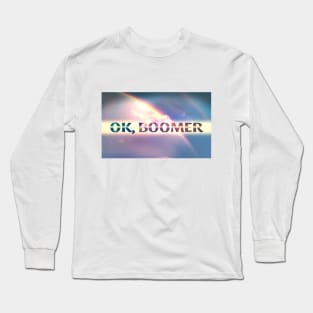 OK Boomer legendary 80's SPACE RAINBOW Long Sleeve T-Shirt